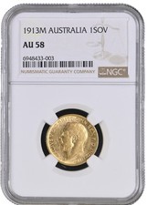 1913 M   Sovereign AU58