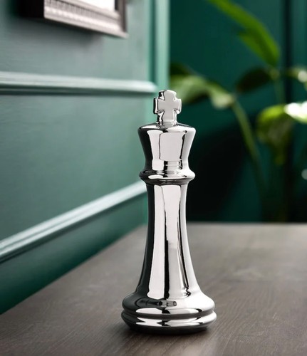 Next silver ceramic chess - ceramic,