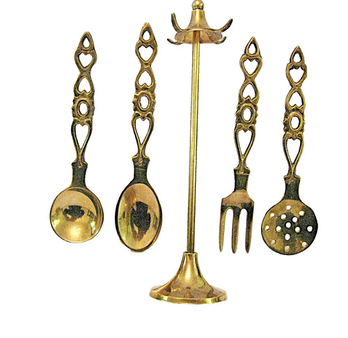 Vintage indian brass heart - indian,
