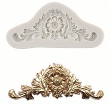 DIY Relief Baroque Silicone Fondant Mould Vintage Cake Sugar Paste Icing Mold