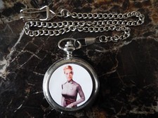7 OF 9 (SEVEN OF NINE) STAR TREK CHROME POCKET WATCH WITH CHAIN