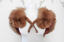 Vintage 1940's (Aprx) Natural Shaded Brown Fox Fur Evening Stole, Shrug, Capelet