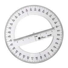 360 Degree Large Protractors Ruler Math 9.8" Goniometer Angle Measurement