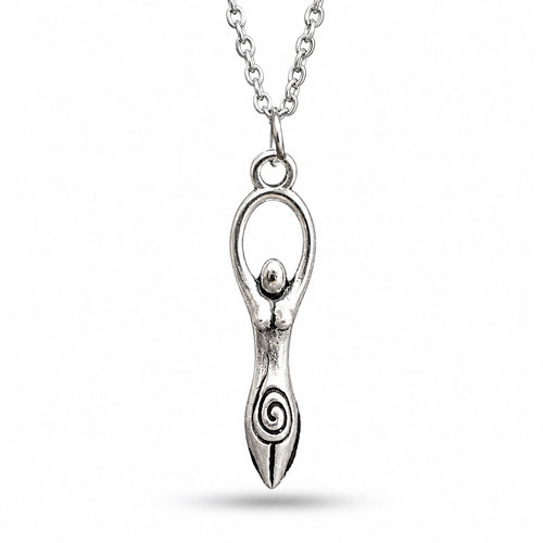Spiral goddess pendant - goddess,