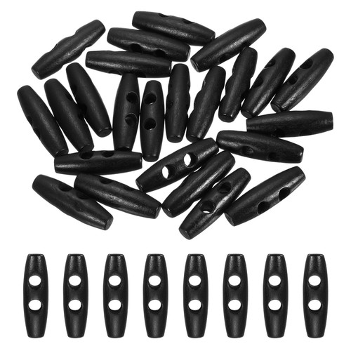24pcs wooden toggle button - wooden,