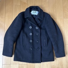 Schott Pea Coat Black Men Size 16 Made in USA