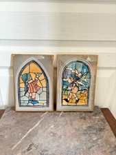 Antique Stained Glass Framed