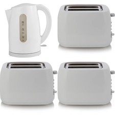 Fast Boil kettle and toaster set 2 Slice  White FREE DELIVERY