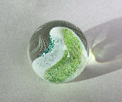 Caithness green paperweight - caithness,