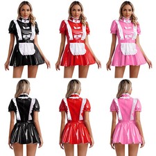 US Womens Wet Look Leather