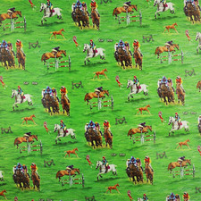 Horses Wrapping Paper Unisex Men Women Retro Style Gift Wrap - 2 Sheet 2 Tag