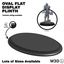 Oval Top Display Plinth, Scale Model, Diorama, Bust, Base, 40k, Warhammer