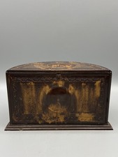 VINTAGE MARBLED BAKELITE DEMI LUME REVOLVING DESK TIDY CIGARETTE DISPENSER 