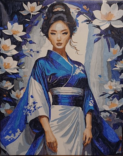 Hand painted acrylic canvas - painted,