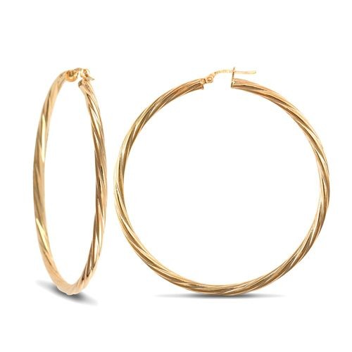Creole earrings 9ct yellow - 9ct,
