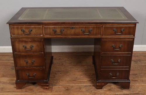 Twin pedestal writing desk - twin,