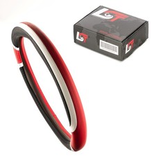 Steering Wheel Cover Ø 38x9 cm Black Red White for JAGUAR