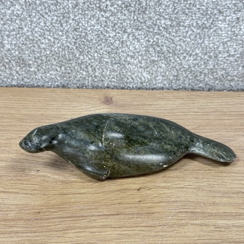 Inuit soapstone seal carving - inuit,