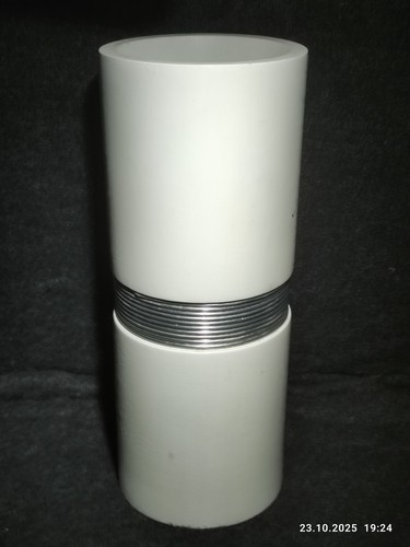 Wooden vase aluminium - vase, decor