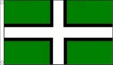 DEVON FLAG 5' x 3' Devonshire St Petroc Cross County Exeter Torquay Exmoor