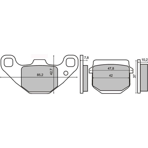 Front brake pads kawasaki kmx - front,
