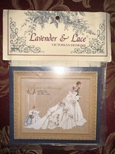 lavender lace cross stitch