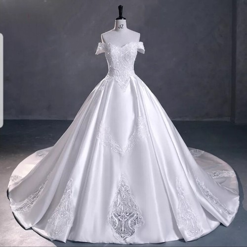 White ivory bridal satin - uk, white/ivory
