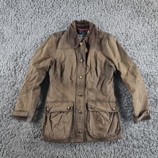 Joules Jacket Womens 10 Milbury Olive Waxed Cotton Rain Country Coat