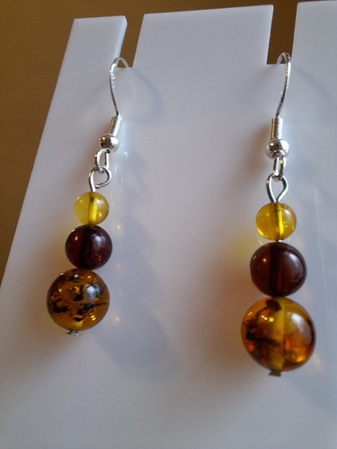 Natural baltic amber dangles - baltic,