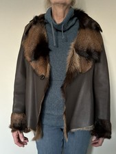 Woman’s Celtic and Co real goatskin Shearling Cabra jacket Toscana.  size 12