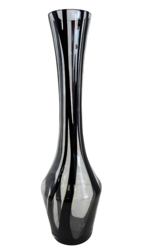 Large glass vase black - vase,