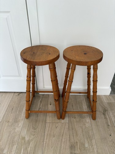 Pair vintage solid pine - vintage,