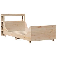 Bed Frame with Headboard Home Bedroom Bed Base Bedstead Solid Wood Pine vidaXL