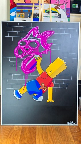 Large hand painted bart - large,