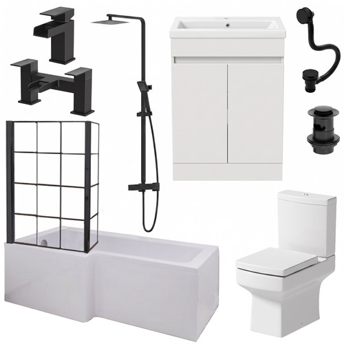 Complete bathroom suite - complete, black