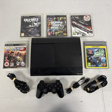Sony PlayStation 3 Slim 500GB Charcoal Black Console (CECH-4203C) Full Set Up