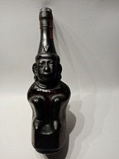 Vintage Pisco Nogueras Comas Figural Glass Brandy Bottle Barcelona 