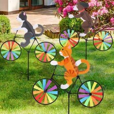 Garden Wind Spinners Cat Dog