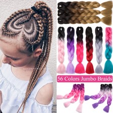 24" Ombre Dip Dye Jumbo Braid False Hair Braiding Dreads Extensions For Human uk