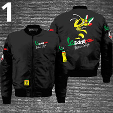 Vespa SERVIZIO Motorcycle Logo Printed Windproof Bomber Jacket
