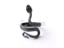 Black Sterling Silver Cobra