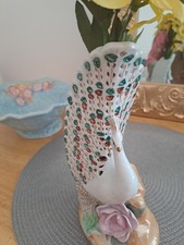 V Unusal Peacock Vase