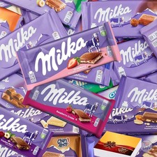 Milka Assorted Mix Flavours 100 g Chocolate Bar | Pack of 8 I Random Flavours