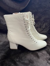 Ladies Leather Boots (Cream/Stone Colour) - Size 4.5 (EU 37.5)