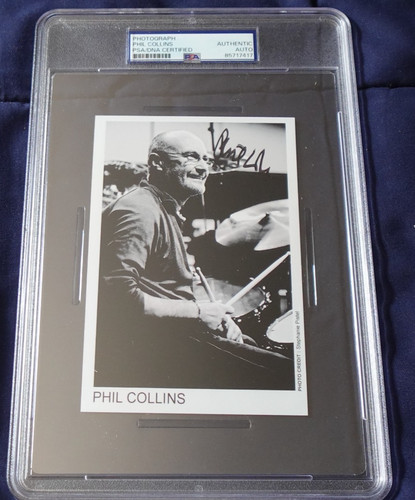 Phil collins autographed 4x6 - collins,