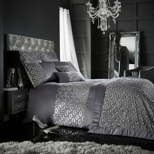 Duvet cover set dark - , grey