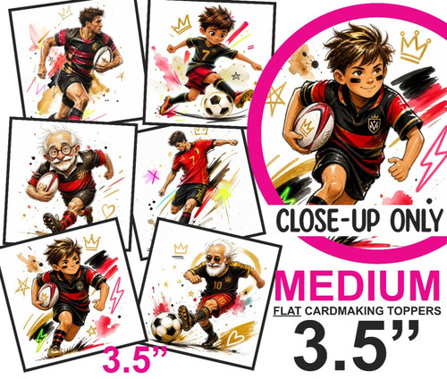 Rugby football card - +, toppers