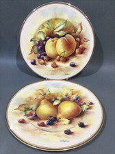 Fenton Bone China 2 x Collectors Plates Fruit by  D Wallace