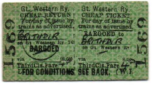 Great western railway ticket - western,