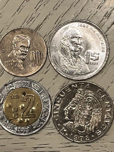 Mexican old coins collection - old,